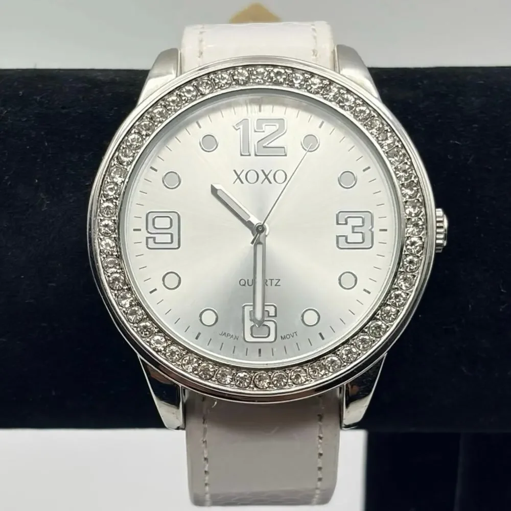Silver & White XOXO Watch